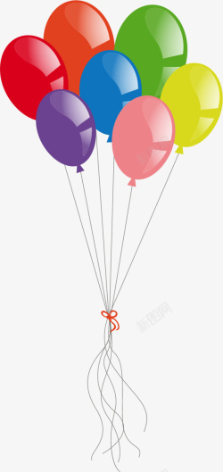 大串气球儿童节大串多彩气球高清图片