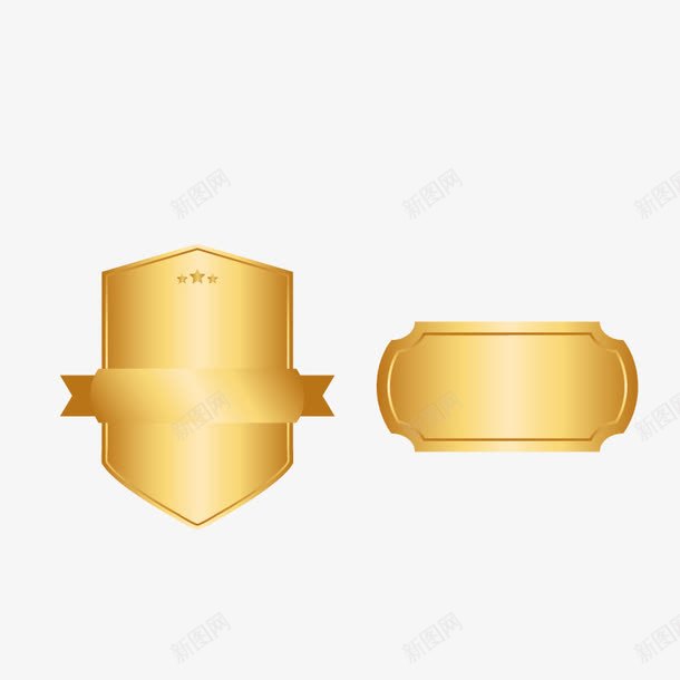 烫金促销标签组合png免抠素材_88icon https://88icon.com 烫金标签 烫金花环 烫金边框 金色金属标签