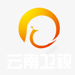 圆圈透明反光黄色渐变云南卫视logo标志矢量图图标高清图片