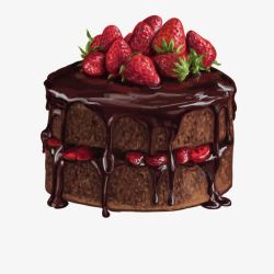 水果西点草莓蛋糕高清图片