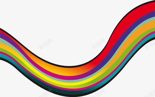 七彩弧形曲线png免抠素材_88icon https://88icon.com 七彩曲线 渐变弧形 简约弧形 线条纹理 美丽彩虹 装饰图案