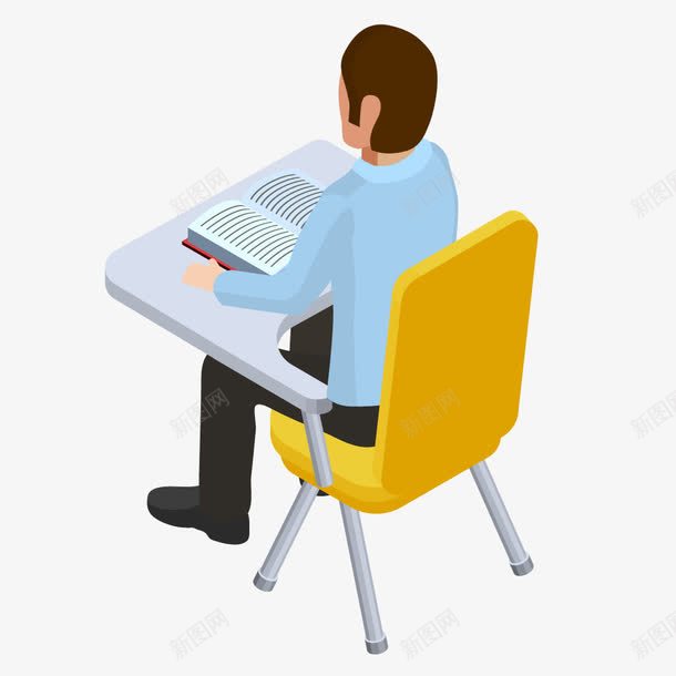 立体化卡通学生上课png免抠素材_88icon https://88icon.com 上学 写论文 卡通 女学生 学习娃娃 学生上课 教育 毕业季 看书 老师 运动 青少年