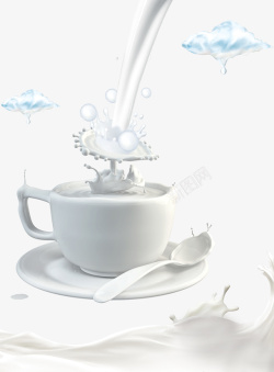 奶泡精美牛奶高清图片