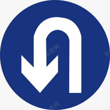 蓝底背景路标公共标示指示牌图标图标