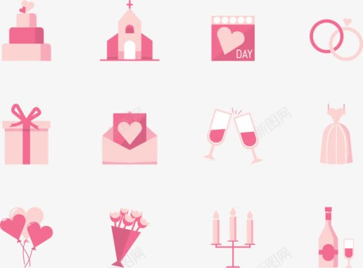 蜡烛浪漫粉色图标图标