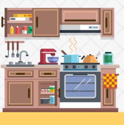 厨房电器卡通厨房餐具电器厨具高清图片