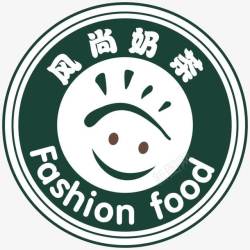 圆形招牌奶茶logo图标高清图片