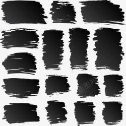黑色矩形黑色笔刷高清图片