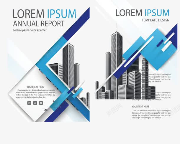 蓝色直角条纹报告封面png免抠素材_88icon https://88icon.com 年终总结 报告书 报告封面 直角条纹 矢量png 蓝色条纹