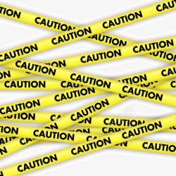 警告安全注意黄色胶带高清图片