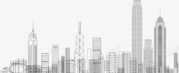 建筑png免抠素材_88icon https://88icon.com 手绘建筑 现代建筑 线条 高楼