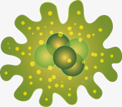 绿色淋巴细胞矢量图素材