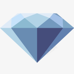 三角形立体蓝色钻石立体插画矢量图高清图片