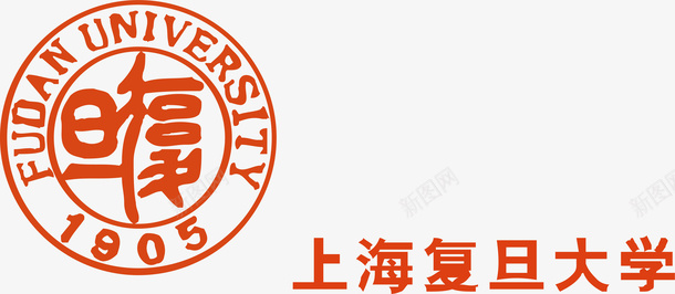 教育上海复旦大学logo矢量图图标图标