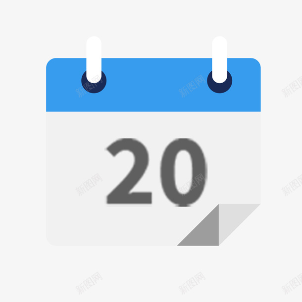 蓝色日历psd免抠素材_88icon https://88icon.com 光泽 商务 圆角 数字 日历 日历牌 灰色 蓝色 记录 质感