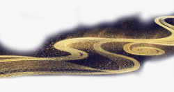 流动性线条金色装饰插图优美曲线高清图片