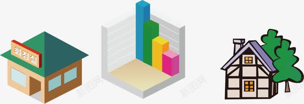 占卜牌研发办公楼图标图标