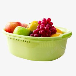 洗菜沥水篮装满水果的篮子高清图片