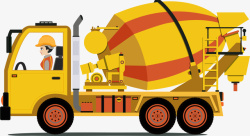 大型泥头车手绘建筑工程车辆水泥罐车高清图片