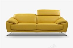 真皮沙发背景黄色真皮沙发高清图片