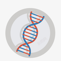 DNA图标卡通生物学DNA分子结构图图标高清图片