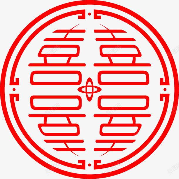 婚礼元素png免抠素材_88icon https://88icon.com 喜 喜事 喜庆 繁体喜字 红色花纹 结婚请帖 邀请函