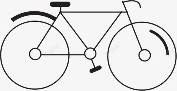 自行车链条简笔自行车手绘图图标图标