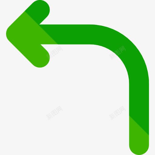 把图标png_88icon https://88icon.com 多媒体选项 左拐 方向 箭头 转向