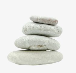 白色鹅卵石叠加的石头高清图片