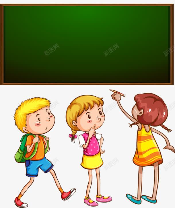 学生与黑板png免抠素材_88icon https://88icon.com 学生 教育 黑板 黑板上写字