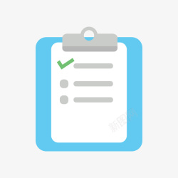 便签本蓝色圆角扁平化预约记录矢量图图标高清图片