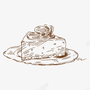 麦子蛋糕手绘蛋糕图标图标