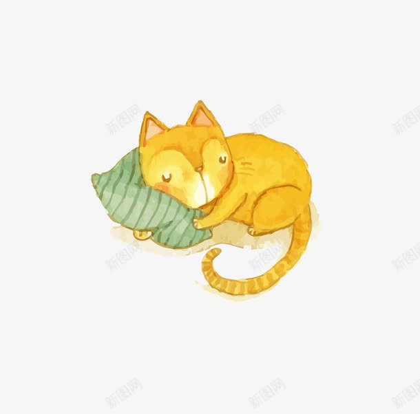 午睡的小橘猫png免抠素材_88icon https://88icon.com PNG PNG免费下载 PNG图片 PNG矢量 午睡 卡通 手绘 水彩 猫咪