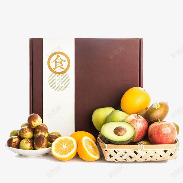 篮子里的水果和水果礼盒png_88icon https://88icon.com 包装 水果 水果礼盒 篮子