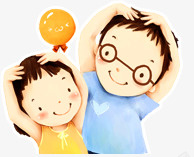 唯美精美卡通可爱小人抱头气球眼素材