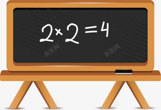卡通教室黑板小学数学课图标图标