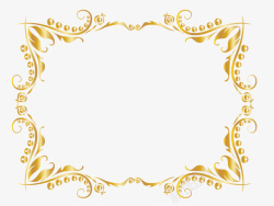 金色40周年纪念日花纹边框高清图片