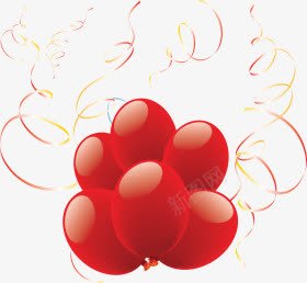 丝带缠绕红色气球png免抠素材_88icon https://88icon.com 丝带 气球 红色 缠绕