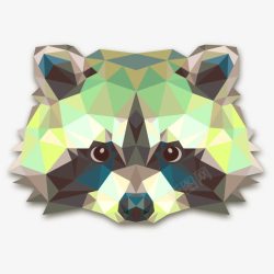 创意小浣熊三角形的浣熊高清图片