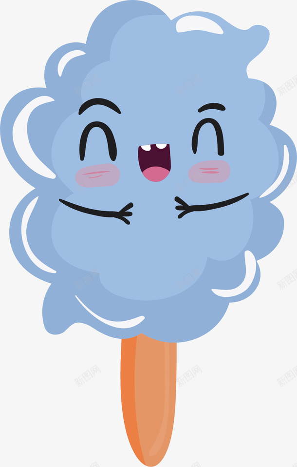 蓝色的棉花糖云朵png免抠素材_88icon https://88icon.com 卡通 彩色果糖 果糖机 笑脸棉花糖 绿色果糖云朵 花式果糖 花式棉花糖 萌萌系列棉花糖 表情