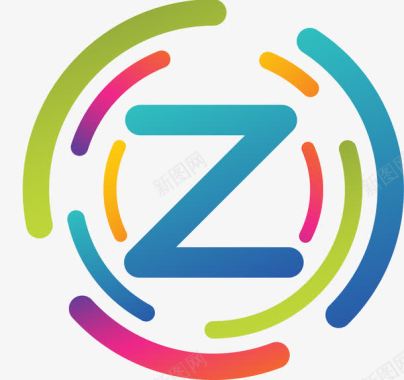 彩色K字母Z型彩色logo商标图标图标