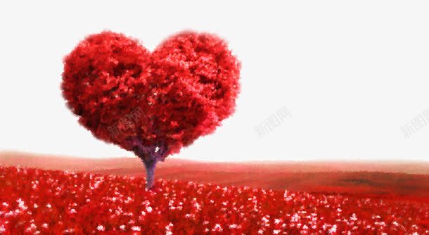 浪漫红色花海png免抠素材_88icon https://88icon.com 唯美 喜庆 婚庆婚礼 浪漫红色花海 爱心花树 花丛 花草