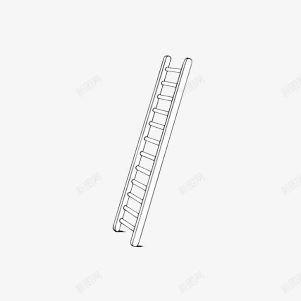 卡通楼梯png免抠素材_88icon https://88icon.com 工具 梯子 线描 线条 走