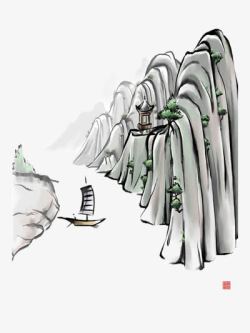 水墨山水画素材