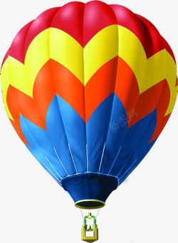 飞在空中多彩热气球素材