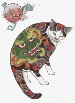 卡通鬼怪卡通祥云鬼怪纹身高清图片