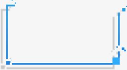 蓝色游戏方块边框素材