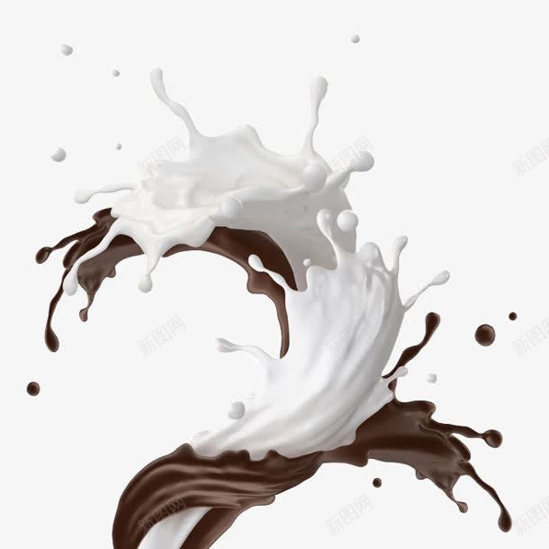 创意合成效果白色咖啡色的牛奶png免抠素材_88icon https://88icon.com 创意 合成 咖啡色 效果 牛奶 白色