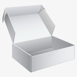 白色礼盒手绘卡通白色礼盒包装盒效果高清图片