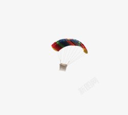 天空色彩彩色的滑翔伞高清图片